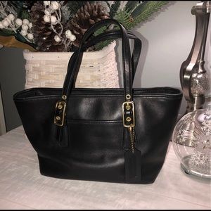 Coach Black Leather Mini Tote